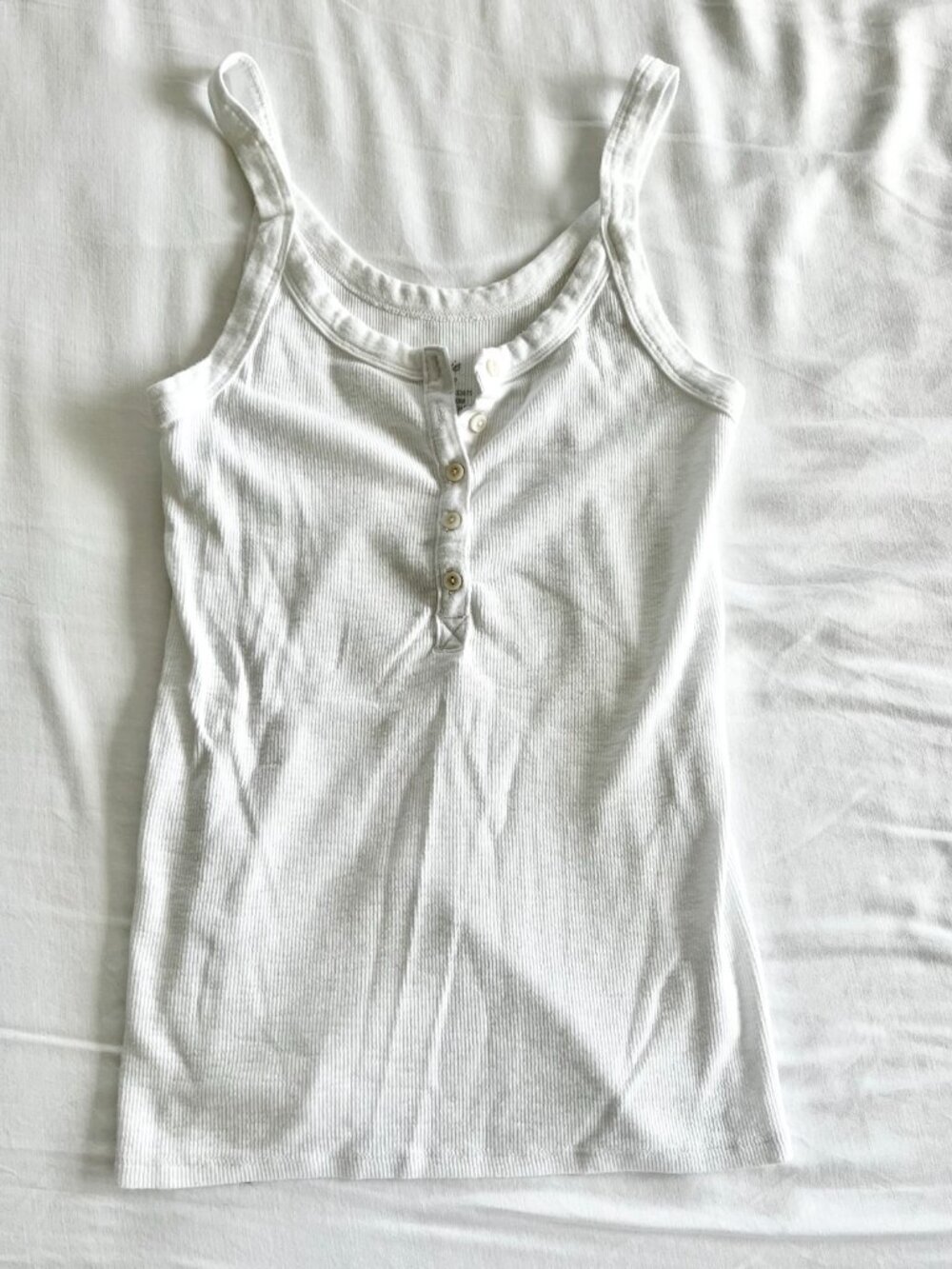Aerie Ribbed Henley Tank Bundle | XS | Grey & White - Picture 4 of 5